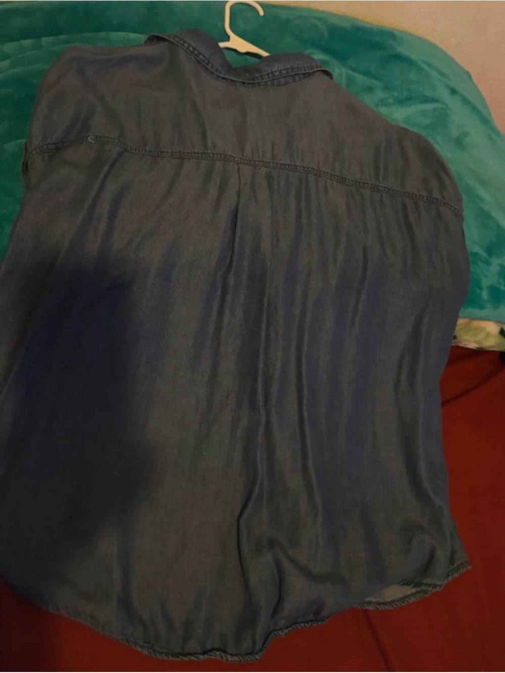 Blue Denim Men's Jeans Shirt - Classic Button-Down - Picture 2 of 2